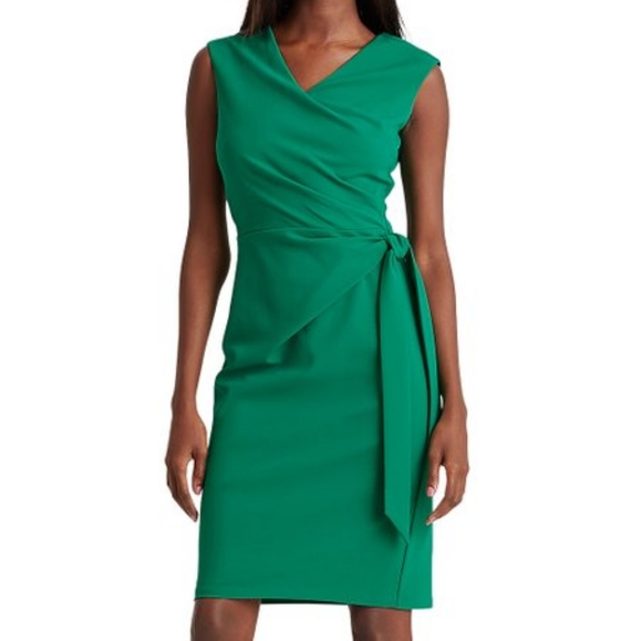 Diane von Furstenberg Emerald Silk Cocktail Dress - Picture 2 of 10